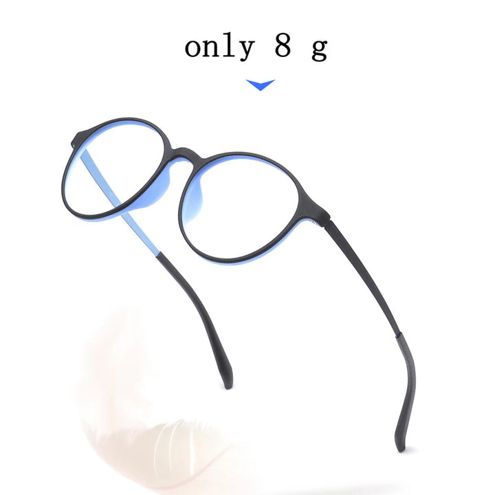 Kocolior Unisex Full Rim Round Tr 90 Titanium Hyperopic Reading Glasses 3050 Reading Glasses Kocolior