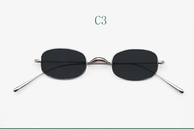 Yujo Unisex Full Rim Small Square Titanium Polarized Sunglasses 3024 Sunglasses Yujo C3 CHINA