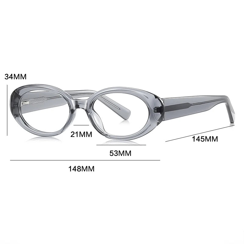 Gatenac Unisex Full Rim Oval Tr 90 Titanium Reading Glasses Gxyj9033