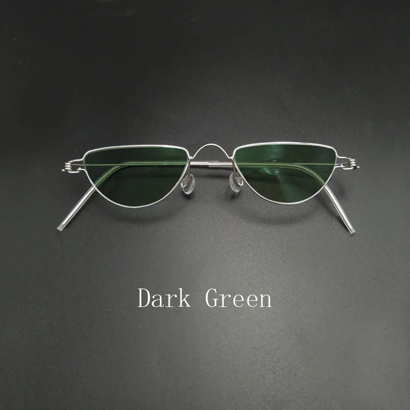 Yujo Unisex Full Rim Flat Top Oval Stainless Steel Custom Eyeglasses Y2645 Full Rim Yujo C5 CHINA