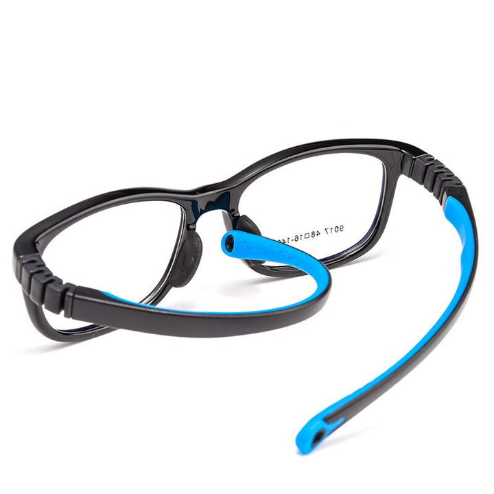 Yimaruili Unisex Children's Full Rim Square Tr 90 Silicone Screwless Eyeglasses 901et Full Rim Yimaruili Eyeglasses