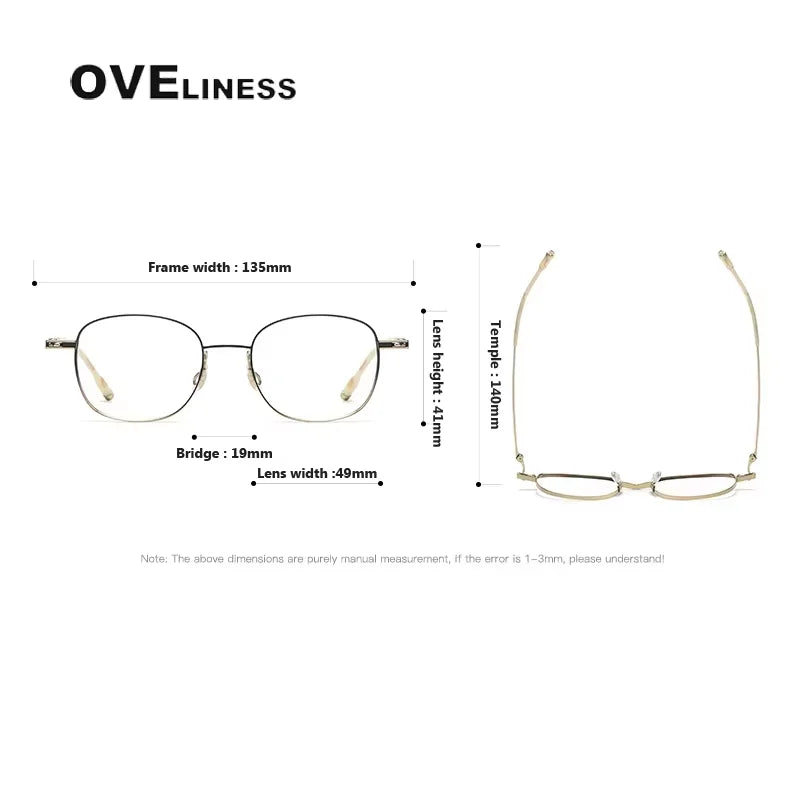 Oveliness Women's Full Rim Polygon Square Titanium Eyeglasses 202034