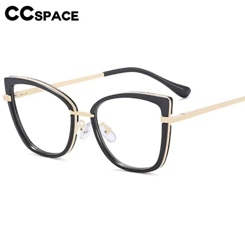CCspace Women's Full RIm Square Tr 90 Titanium Eyeglasses 56966 Full Rim CCspace