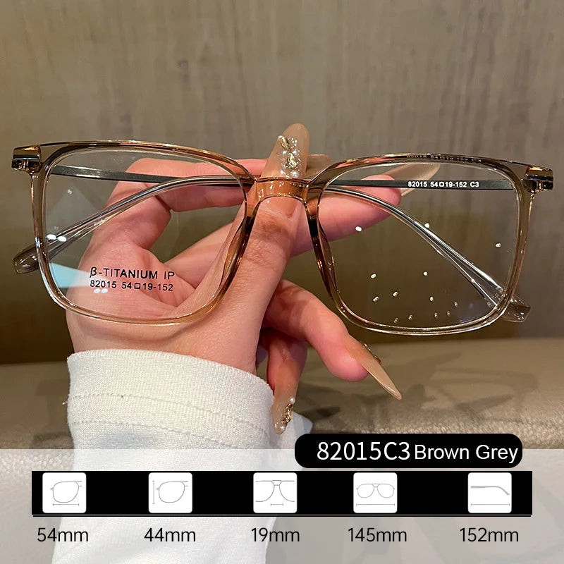 Gmei Women's Full Rim Square Tr 90 Titanium Eyeglasses 82015