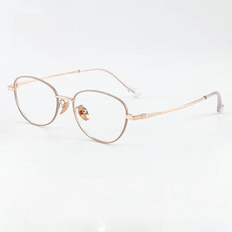 Momoja Women's Full Rim Oval Cat Eye Alloy Eyeglasses 33025