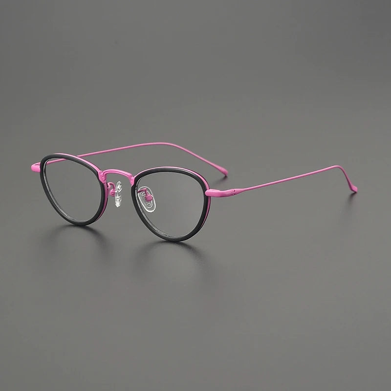 Gatenac Women's Full Rim Oval Cat Eye Titanium Acetate Eyeglasses G85896