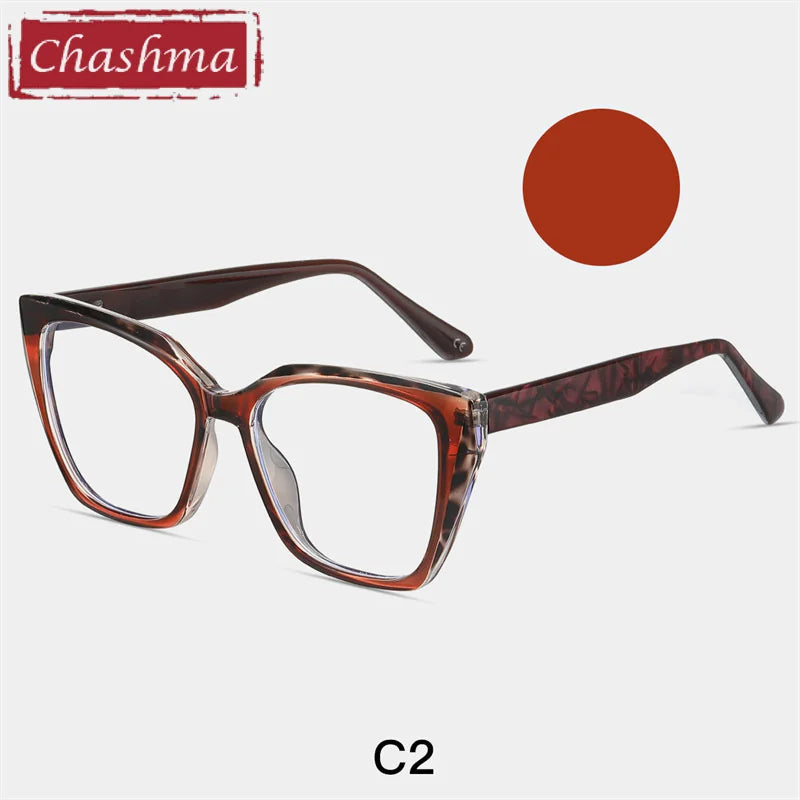 Chashma Women's Full Rim Square Cat Eye Tr 90 Titanium Eyeglasses 87216