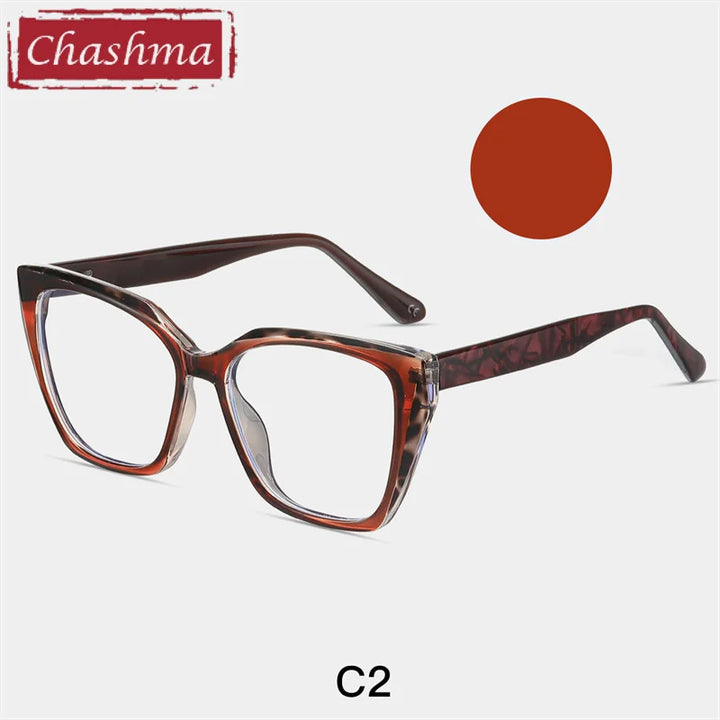 Chashma Women's Full Rim Square Cat Eye Tr 90 Titanium Eyeglasses 87216