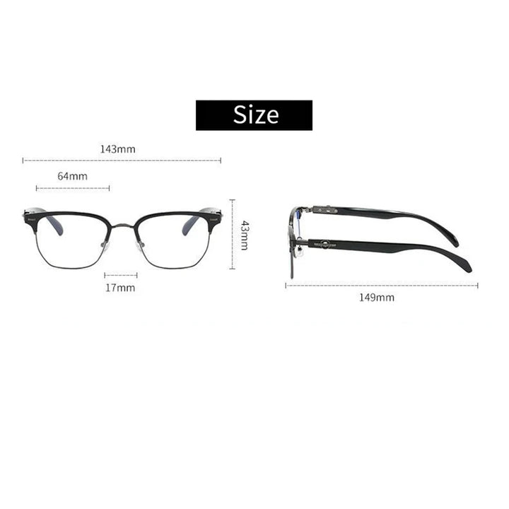 Xbora Unisex Full Rim Irregular Square Ultem Alloy Eyeglasses15659