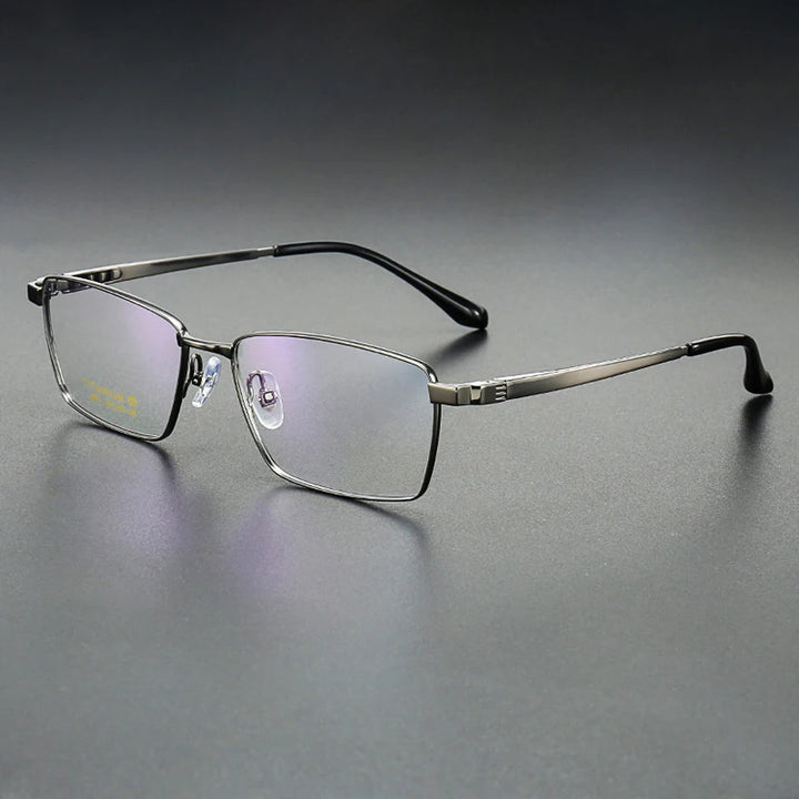 Muzz Men's Full Rim Big Polygon Square Titanium Eyeglasses 82911