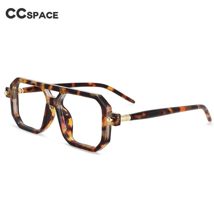 CCspace Unisex Full Rim Square Double Bridge Polycarbonate Reading Glasses R54381 Reading Glasses CCspace