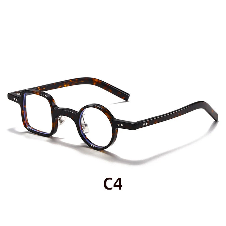 Xbora Unisex Full Rim Round Square Acetate Eyeglasses 63504
