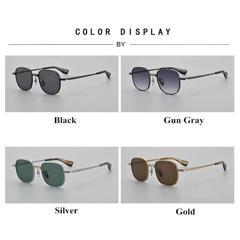 Black Mask Unisex Full Rim Square Titanium Polarized Sunglasses 151dt Sunglasses Black Mask