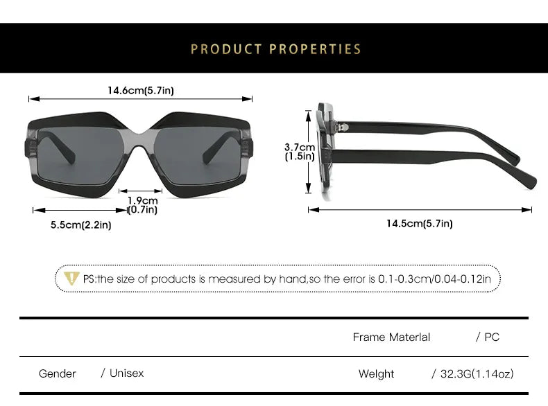 CCspace Unisex Full Rim Square Plastic Eyeglasses Sunglasses 56825 Full Rim CCspace