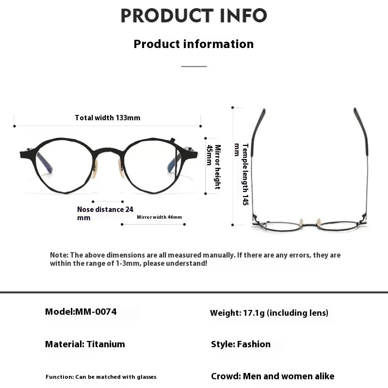 Muzz Women's Full Rim Oval Round Titanium Eyeglasses 410074