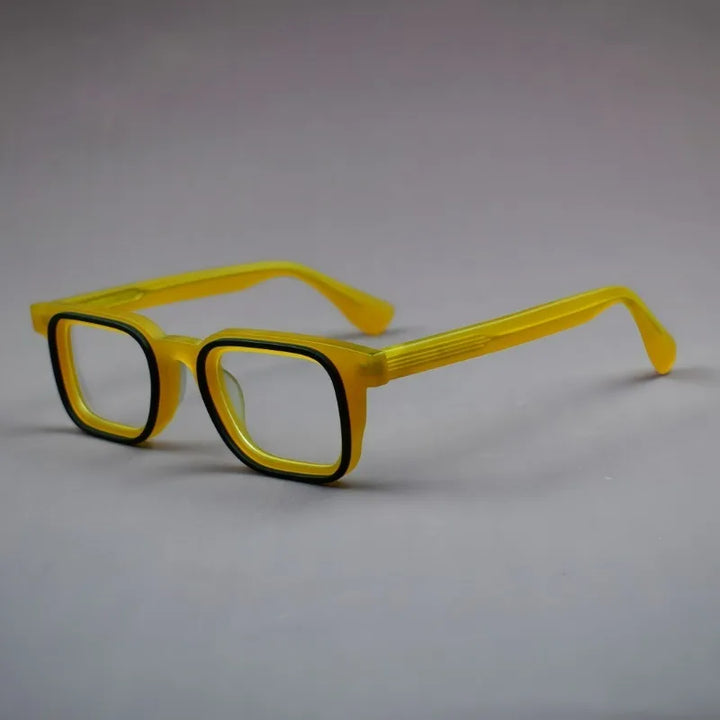 Hewei Unisex Full Rim Square Frosted Acetate Eyeglasses 92295