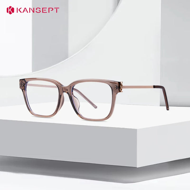 Kansept Unisex Full Rim Square Tr 90 Alloy Reading Glasses 455748