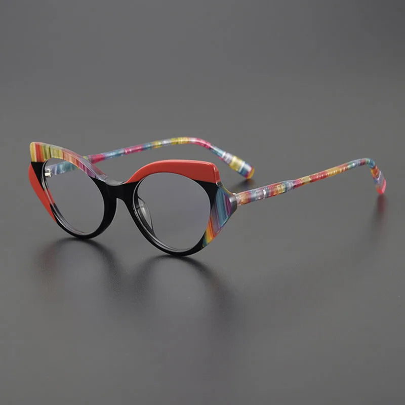 Nobler Unisex Full Rim Wide Edge Oval Cat Eye Acetate Eyeglasses H046 Full Rim Nobler C1