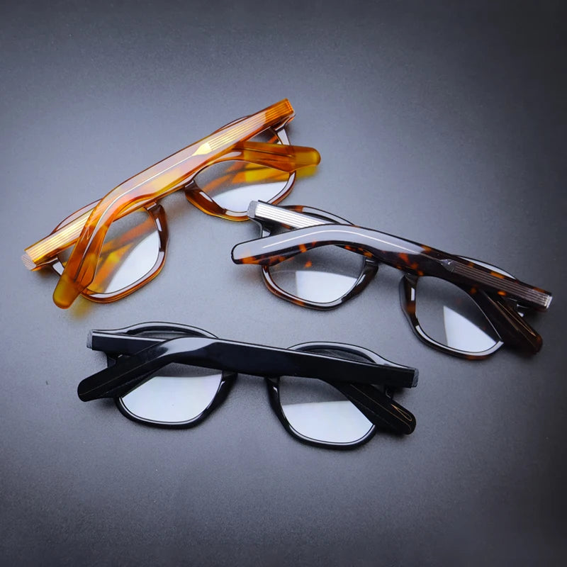 Gatenac Unisex Full Rim Square Acetate Eyeglasses Gxyj1201 Full Rim Gatenac