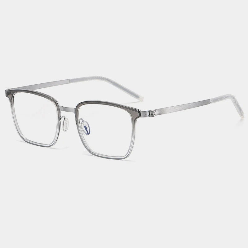 Gatenac Unisex Full Rim Square Acetate Eyeglasses Gxyj-1183 Full Rim Gatenac Gradient Gray  