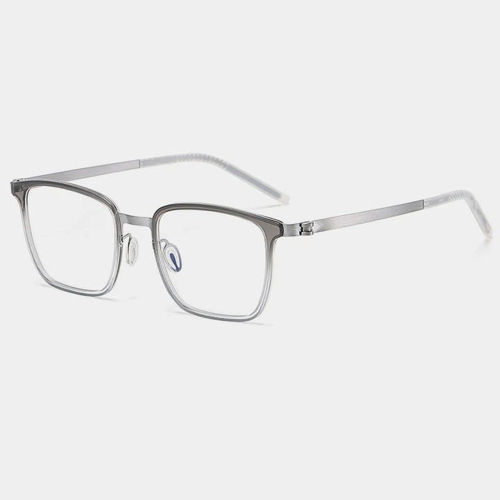 Gatenac Unisex Full Rim Square Acetate Eyeglasses Gxyj-1183 Full Rim Gatenac Gradient Gray