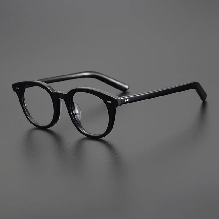 Black Mask Unisex Full Rim Square Oval Acetate Eyeglasses O009 Full Rim Black Mask   