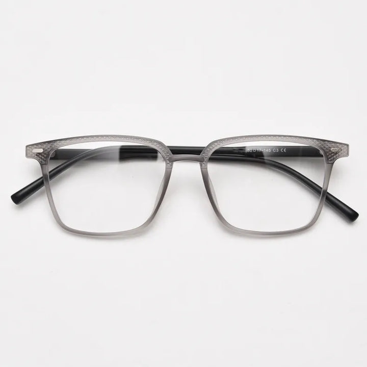 CCspace Unisex Full Rim Square Tr 90 Titanium Eyeglasses 56902 Full Rim CCspace C3Grey