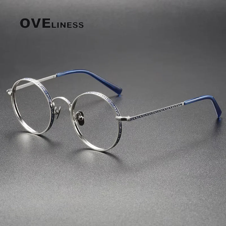 Oveliness Women's Full Rim Round Titanium Eyeglasses 93100
