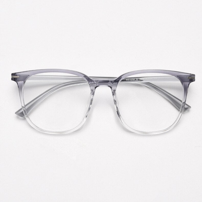 CCspace Unisex Full Rim Square Tr 90 Titanium Eyeglasses 56736 Full Rim CCspace C9Grey