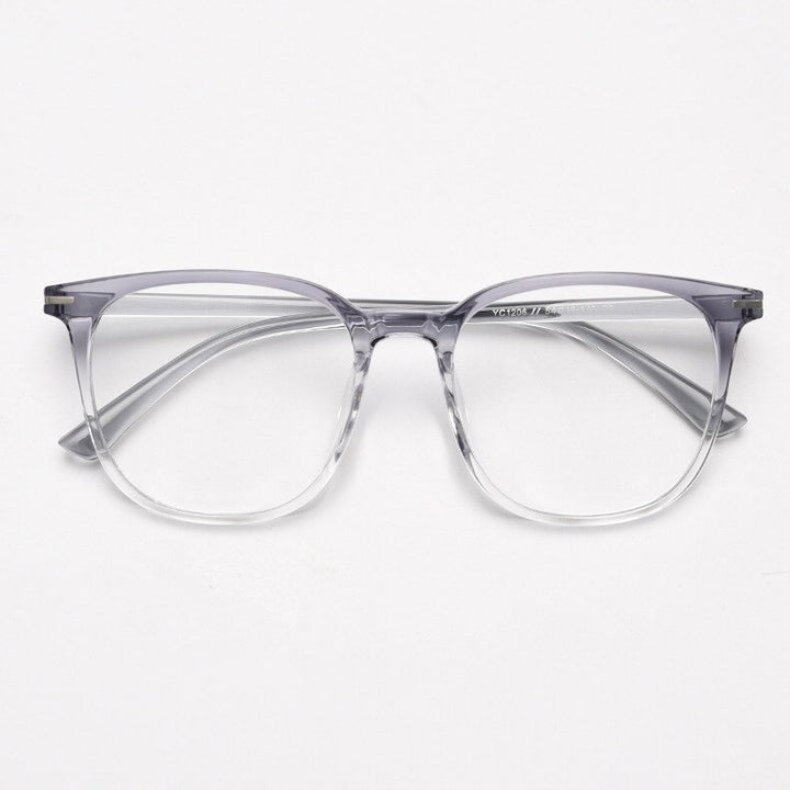CCspace Unisex Full Rim Square Tr 90 Titanium Eyeglasses 56736 Full Rim CCspace C9Grey