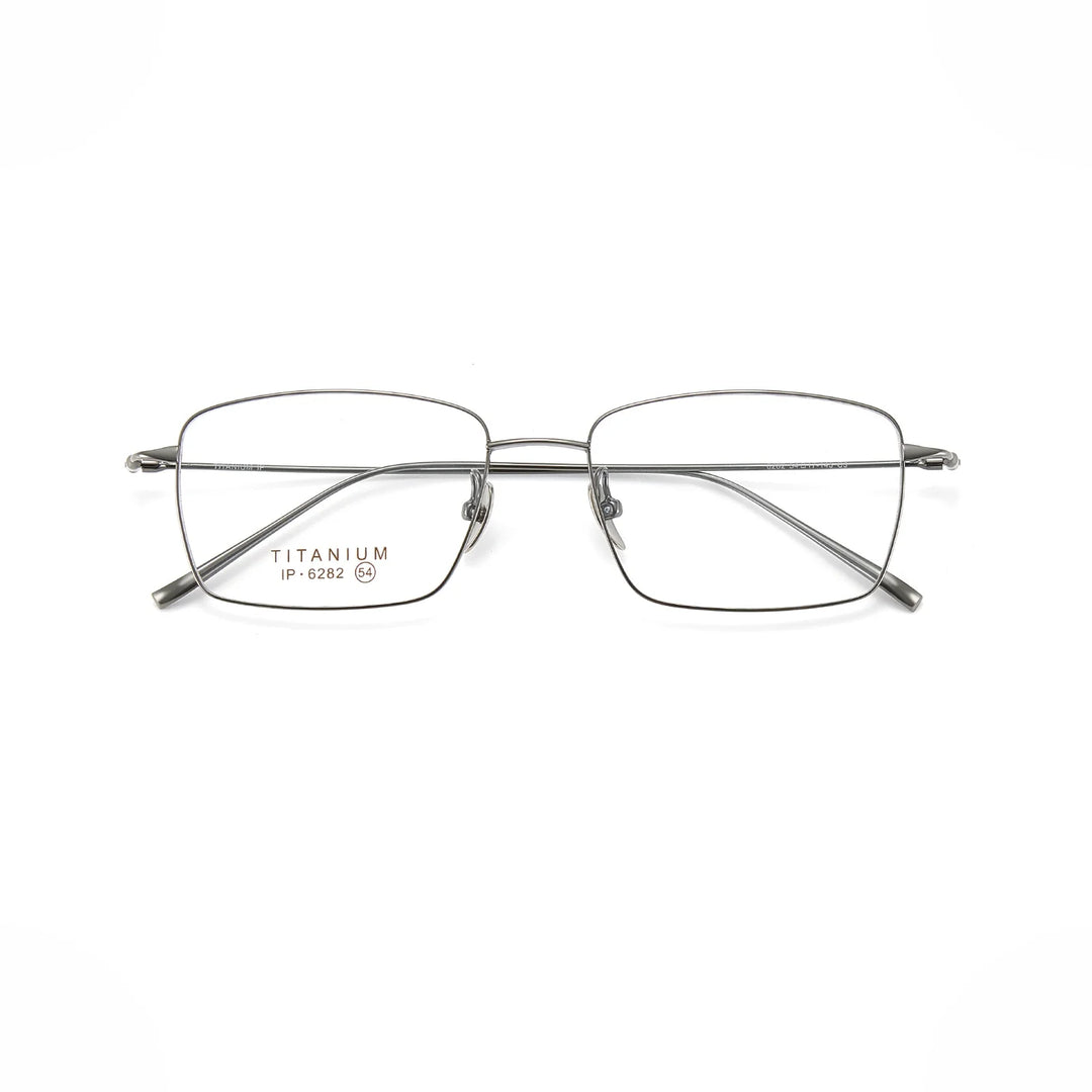 Momoja Unisex Full Rim Polygon Square Titanium Eyeglasses 76282