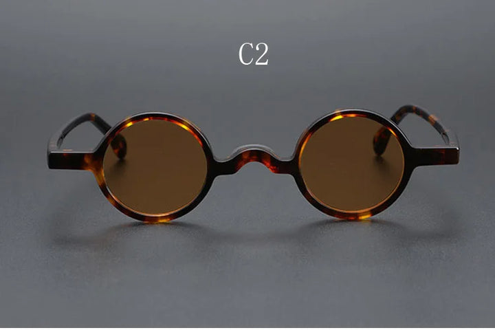 Yujo Unisex Full Rim Small Round Acetate Polarized Sunglasses 2534 Sunglasses Yujo C2 CHINA