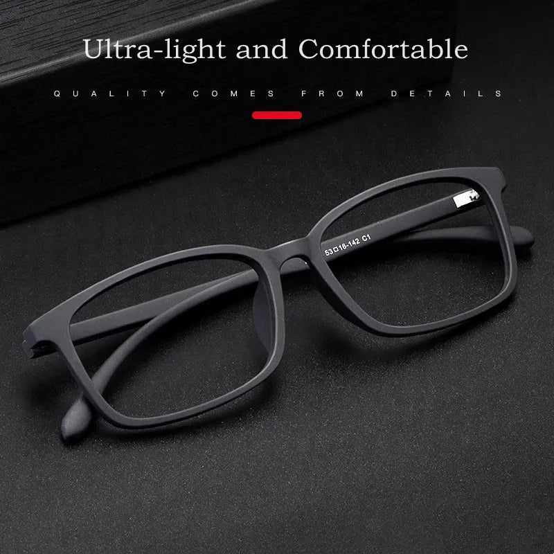 Kocolior Unisex Full Rim Square Tr 90 Hyperopic Reading Glasses 98007 Reading Glasses Kocolior