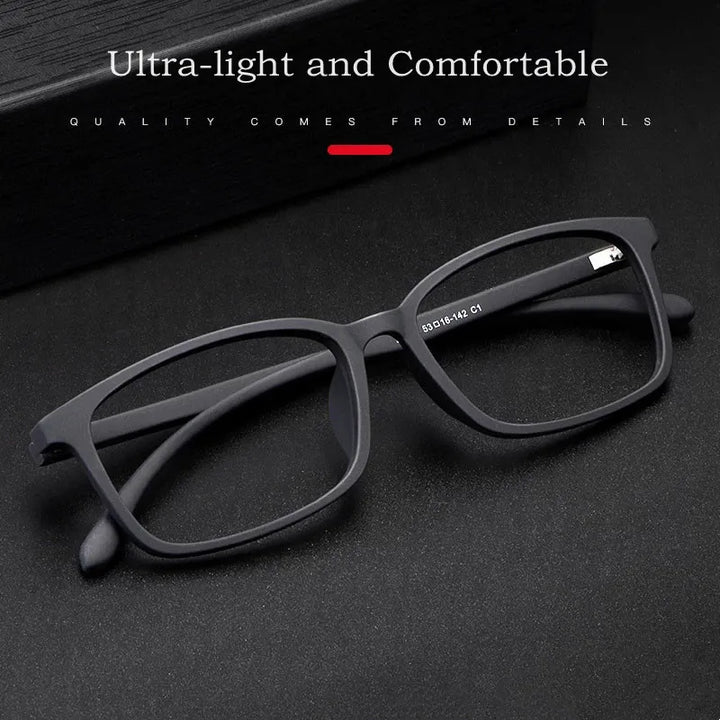 Kocolior Unisex Full Rim Square Tr 90 Hyperopic Reading Glasses 98007 Reading Glasses Kocolior
