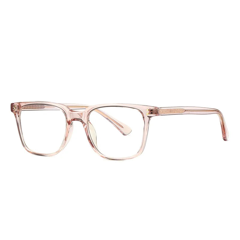 Kocolior Unisex Full Rim Square Acetate Alloy Hyperopic Reading Glasses 2021b Reading Glasses Kocolior Pink 0