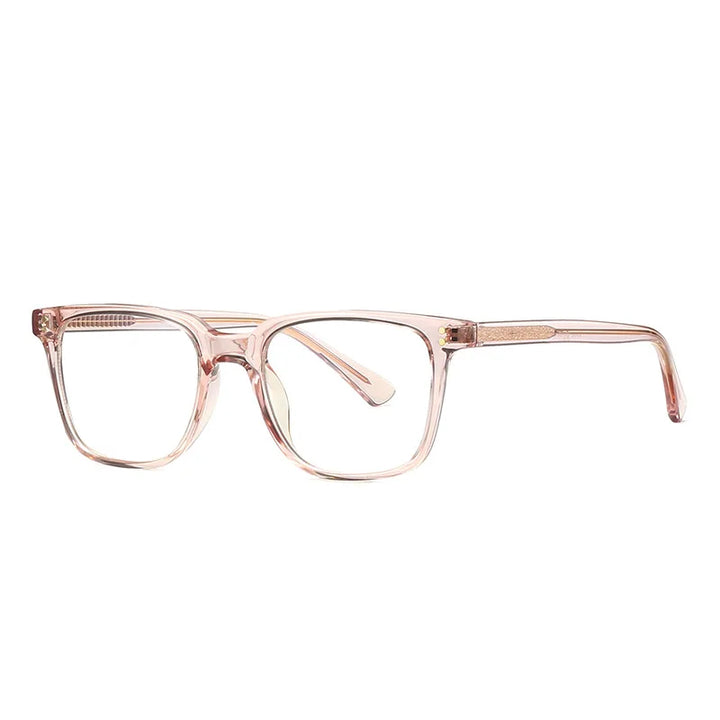 Kocolior Unisex Full Rim Square Acetate Alloy Hyperopic Reading Glasses 2021b Reading Glasses Kocolior Pink 0