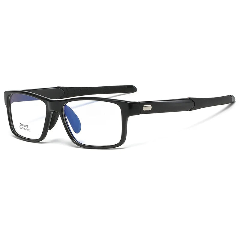 Gmei Men's Full Rim Square Tr 90 Titanium Eyeglasses 818076 Full Rim Gmei Optical C1