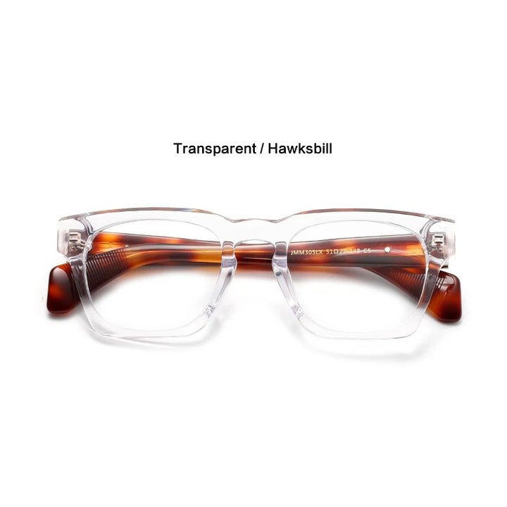 Muzz Men's Full Rim Square Brow Line Thick Acetate Eyeglasses 817305