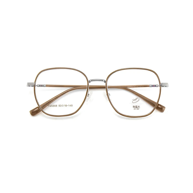 Xbora Unisex Full Rim Polygon Square Alloy Eyeglasses 15568