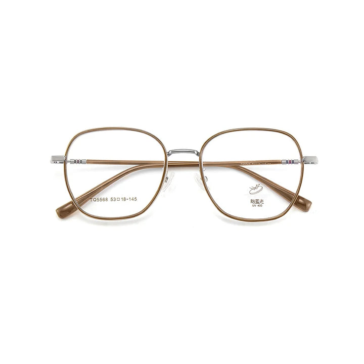 Xbora Unisex Full Rim Polygon Square Alloy Eyeglasses 15568