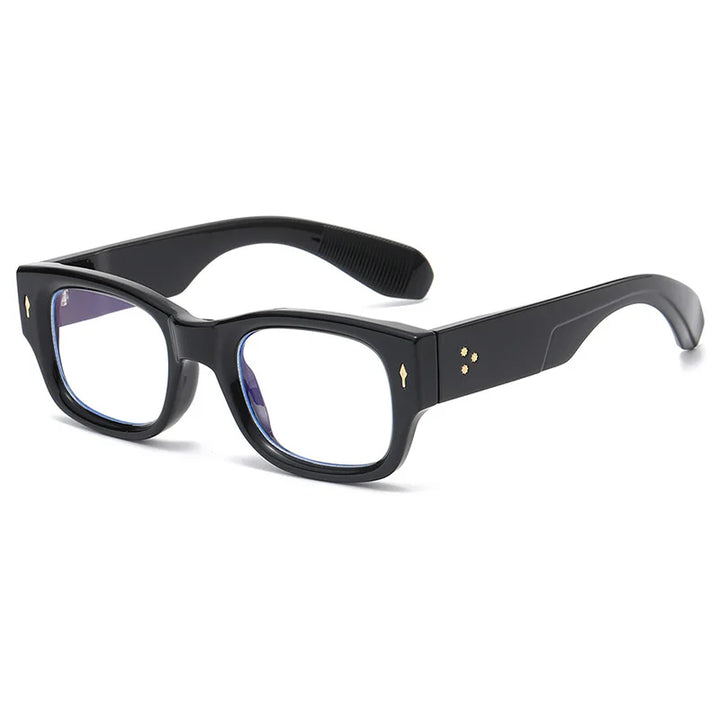 Cubojue Unisex Full Rim Square Plastic Reading Glasses C1 Reading Glasses Cubojue black 0