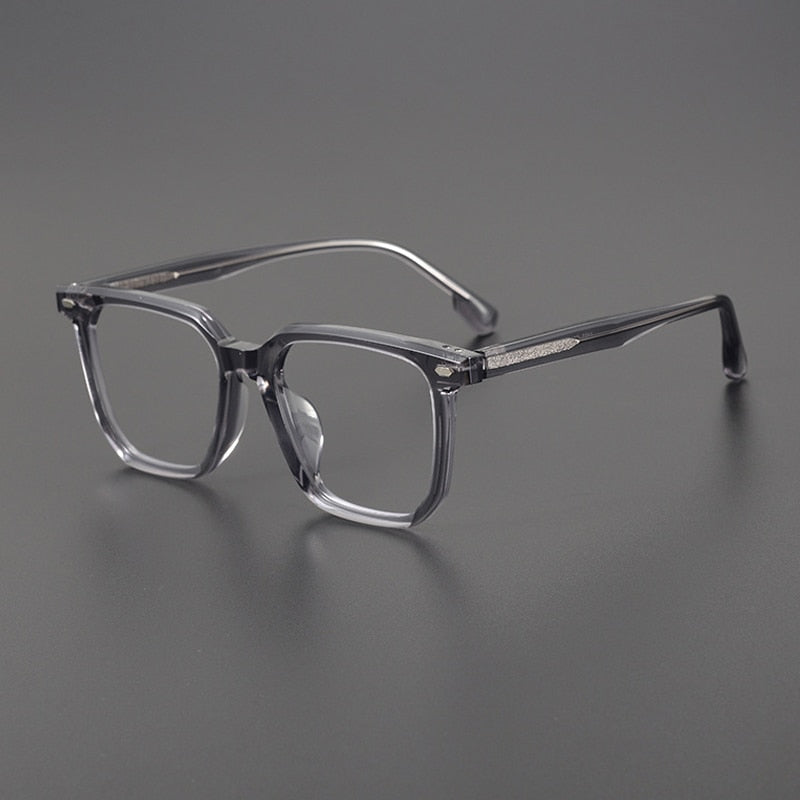 Gatenac Unisex Full Rim Square Acetate EyeglassesGxyj1094 Full Rim Gatenac Gray