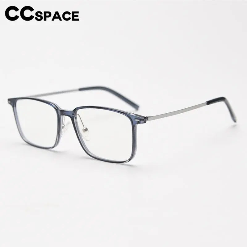 CCspace Unisex Full Rim Square Tr 90 Titanium Eyeglasses 56903 Full Rim CCspace