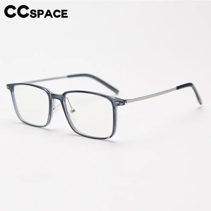 CCspace Unisex Full Rim Square Tr 90 Titanium Eyeglasses 56903 Full Rim CCspace