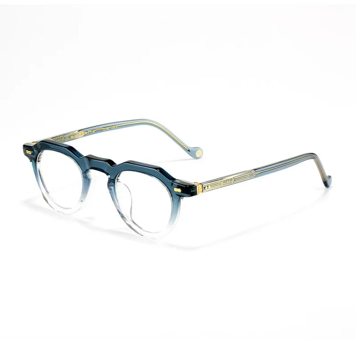 Nobler Unisex Full Rim Flat Top Oval Acetate Eyeglasses 841055 Full Rim Nobler C2