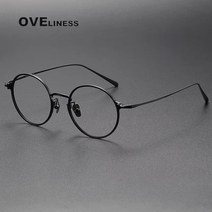 Oveliness Unisex Full Rim Round Titanium Eyeglasses 614186