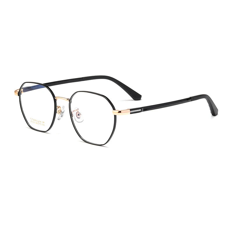 Hotochki Women's Full Rim Polygon Titanium-Alloy Eyeglasses 480003
