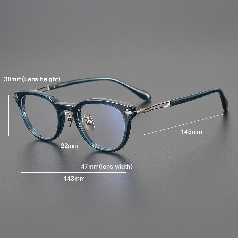 Gatenac Unisex Full Rim Square Acetate Titanium Gxyj1121 Full Rim Gatenac