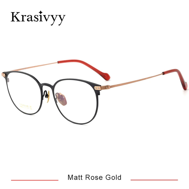 Krasivyy Unisex Full Rim Oval Round Titanium Eyeglasses 315010
