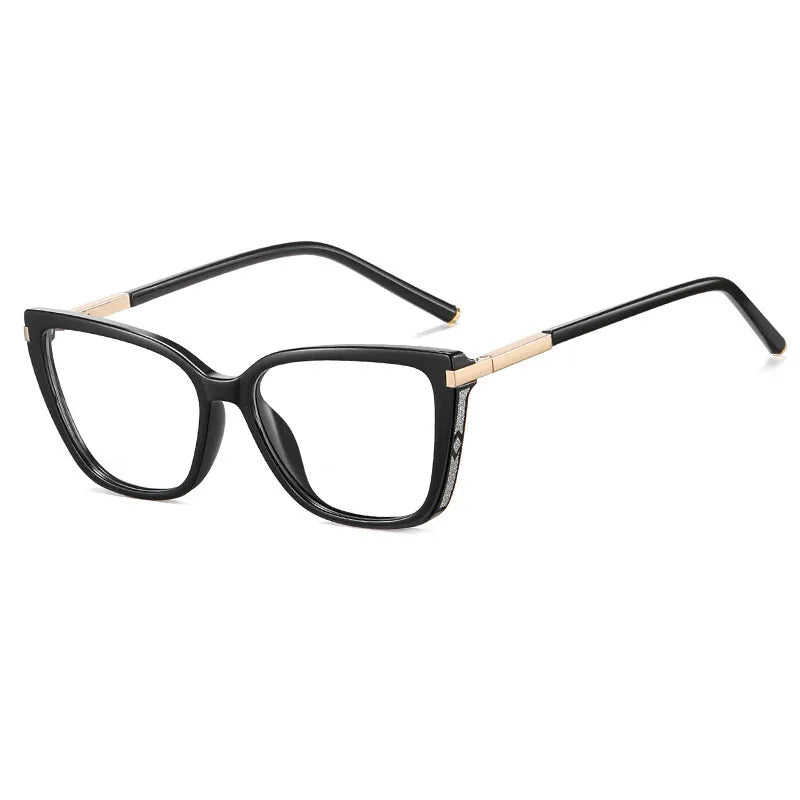 CCspace Women's Full Rim Square Tr 90 Titanium Reading Glasses 310543
